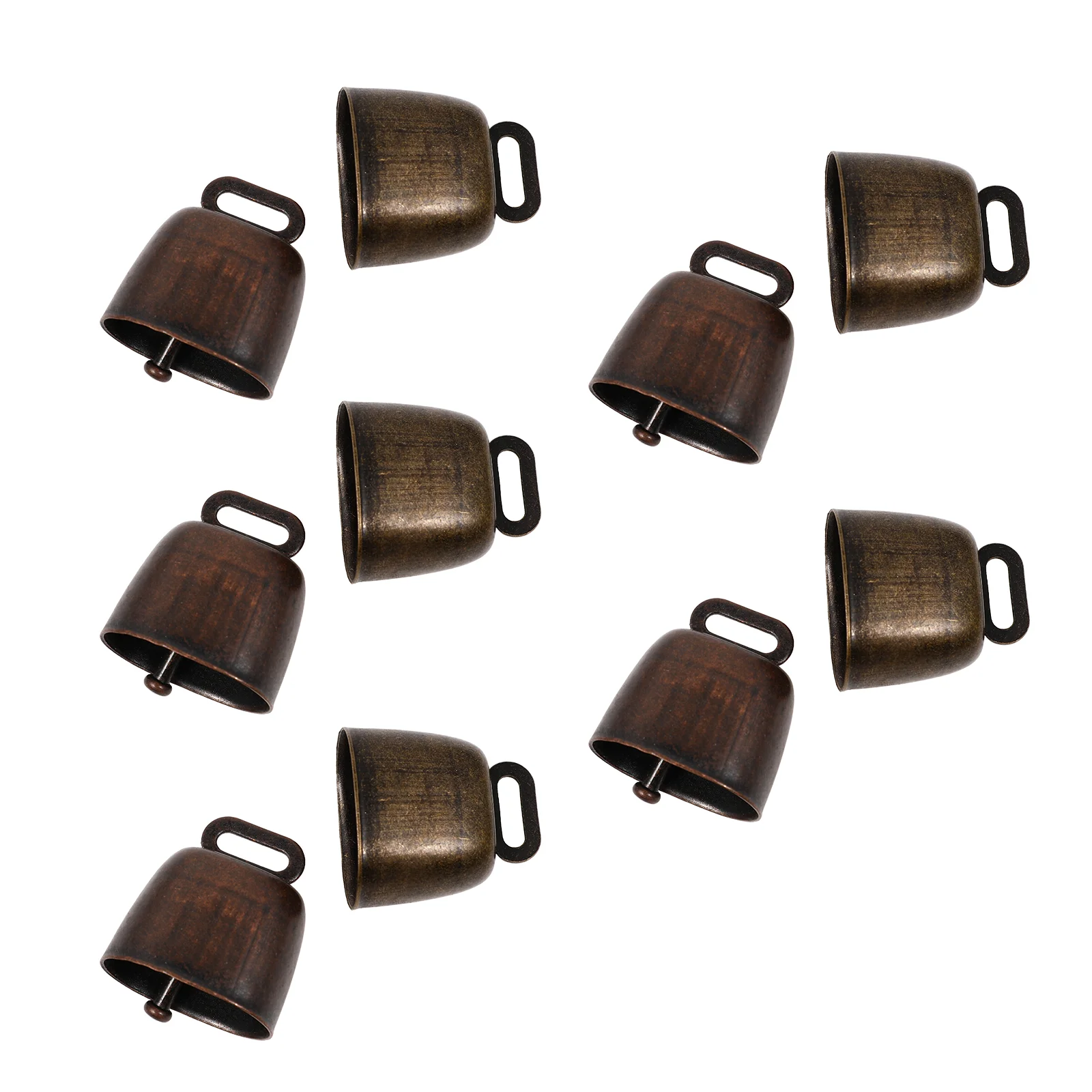 10 Pcs Metal Cow Bell Anti-theft Loud Bells Pet Decorations Vintage Design Farming Accessories Bark Collar