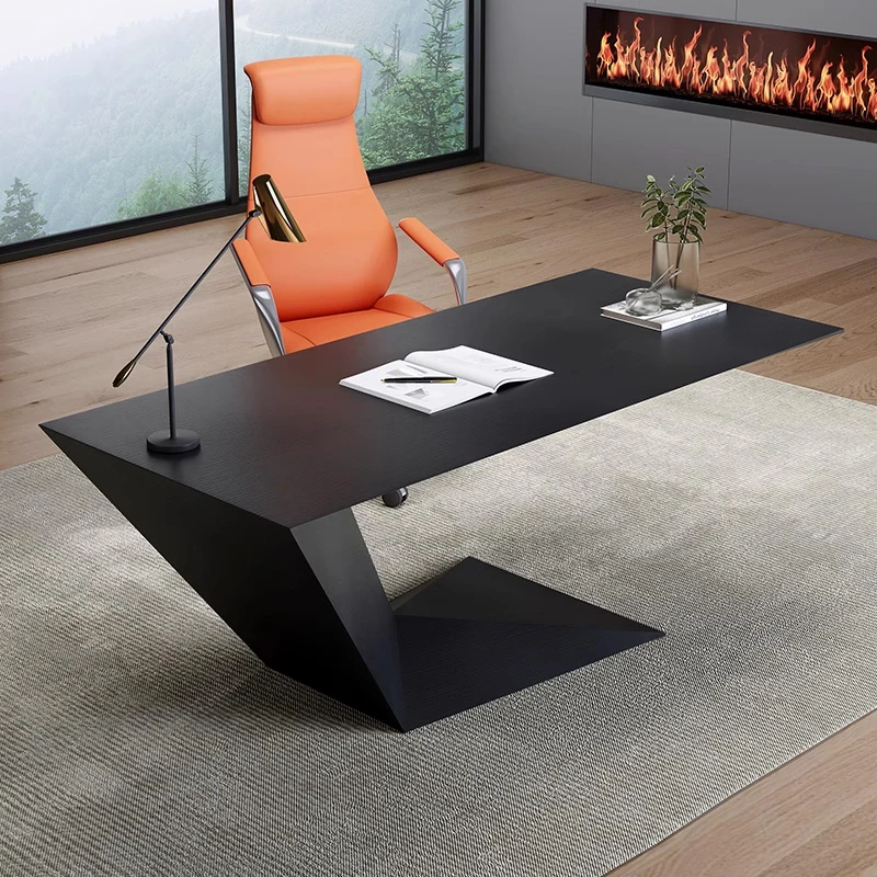 

Italian minimalist desk light luxury modern living room study table home study desk bedroom computer table and chair combination