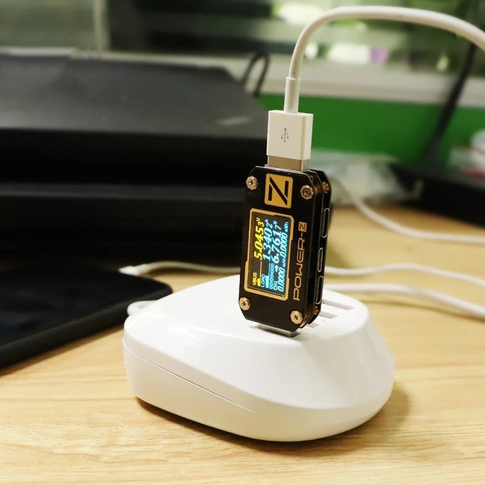 

KM001 POWER-Z Портативный USB PD-тестер QC3.0 2.0 PD Цифровой вольтметр Цифровой измеритель напряжения и тока Детектор внешнего аккумулятора -AT93