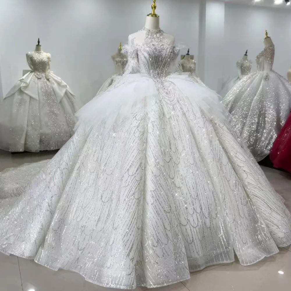 Vestido Blanco Boda Vestido de Novia Civil Vestido con hombros descubiertos Halter Keyhole Back personalizado nuevos vestidos de Novia de Novia