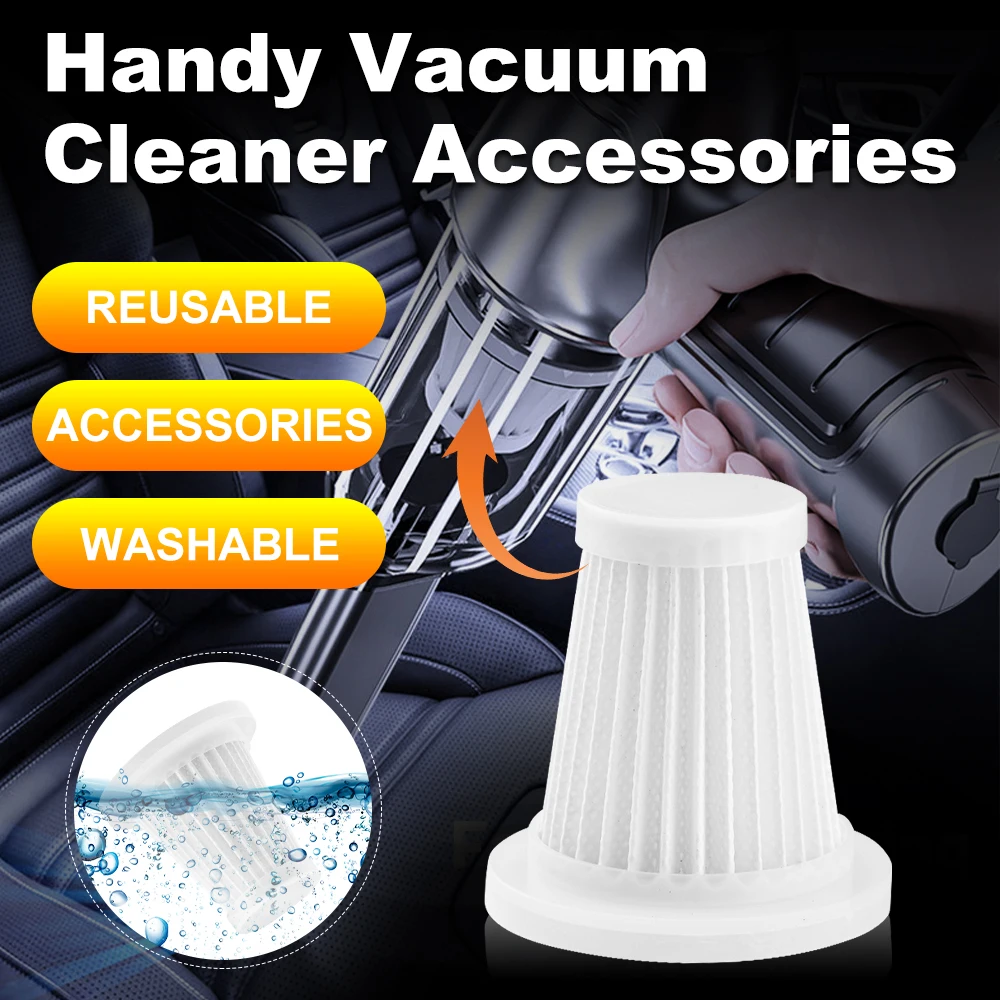 1pcs Replace Car Vacuum Cleaner Filter Accessories Washable Filters Handheld Vacuum Cleaner Tool Filter Reusable