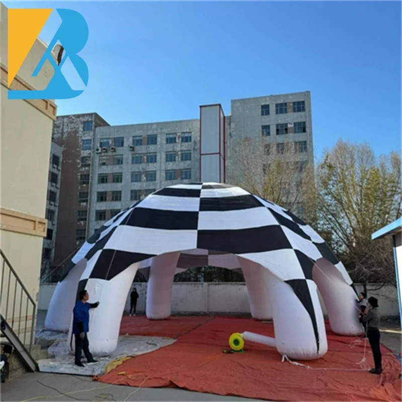 Inflatable Party Props Black and White Inflatable Gazebo Tent for Party Time Rentals Toys