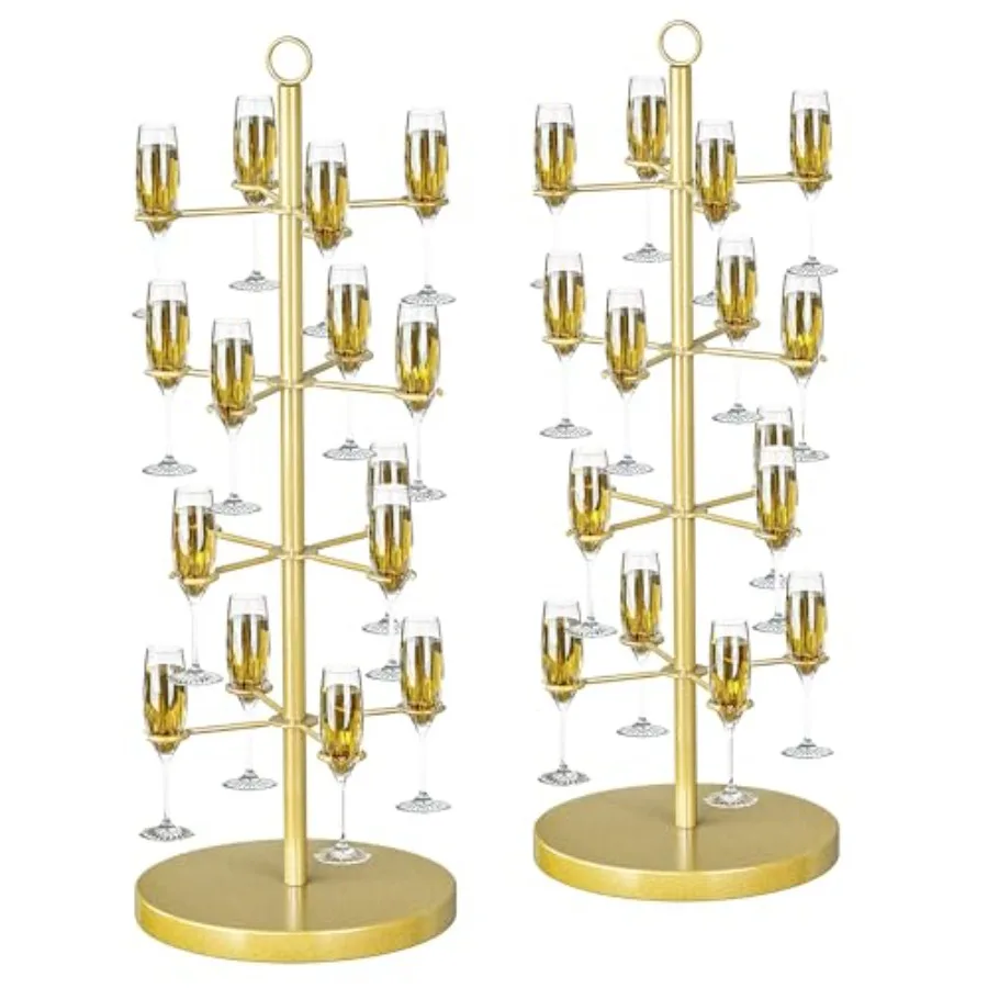 

- 4 Tier Metal Cocktail Tree Stand for Weddings, Bridal Showers, Parties Events - 2 Pack