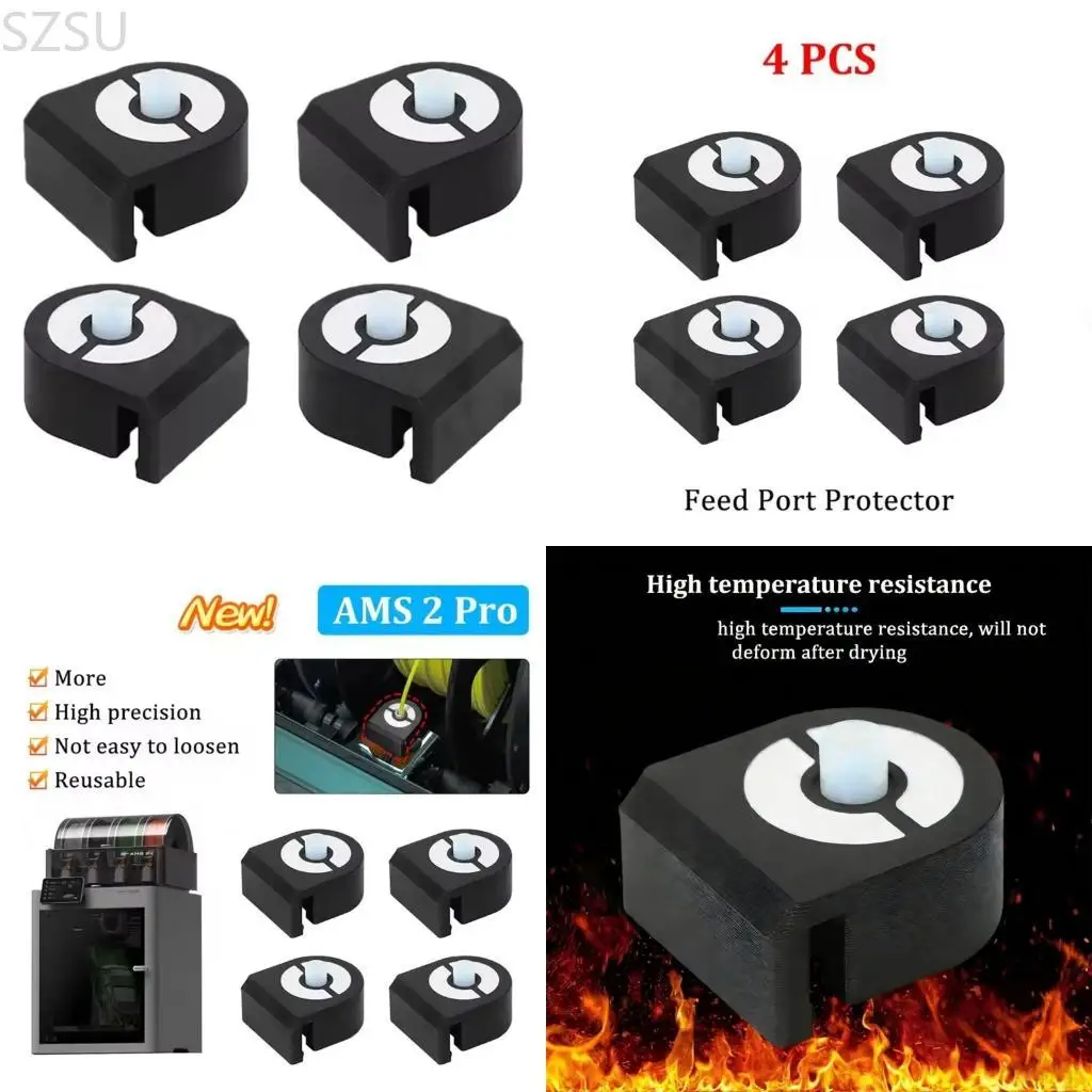 

SZSU Heat Resistant Feed Port Protector For P2S H2D H2S 3D Printers Feed Inlet Guard