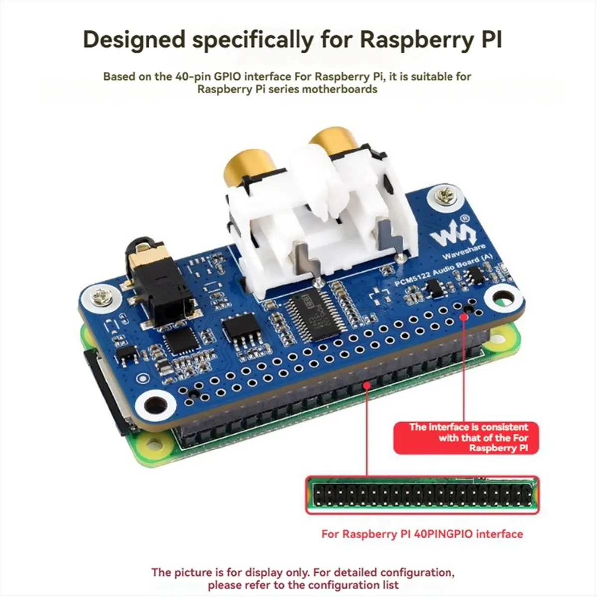 DTC5  for PCM5122 Audio Board I2S HIFI Sound Card Audio Expansion Board EEPROM Firmware for PI5/PI4/Zero