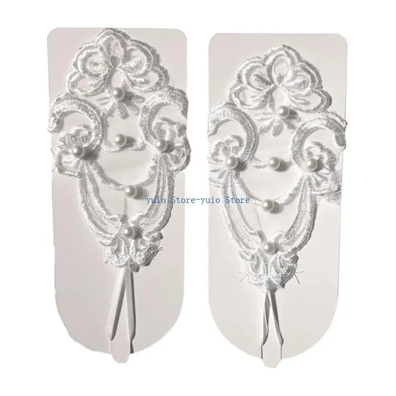 X7XB Fingerless Wedding Gloves in Lace for Brides and Formal Styling Photo Props