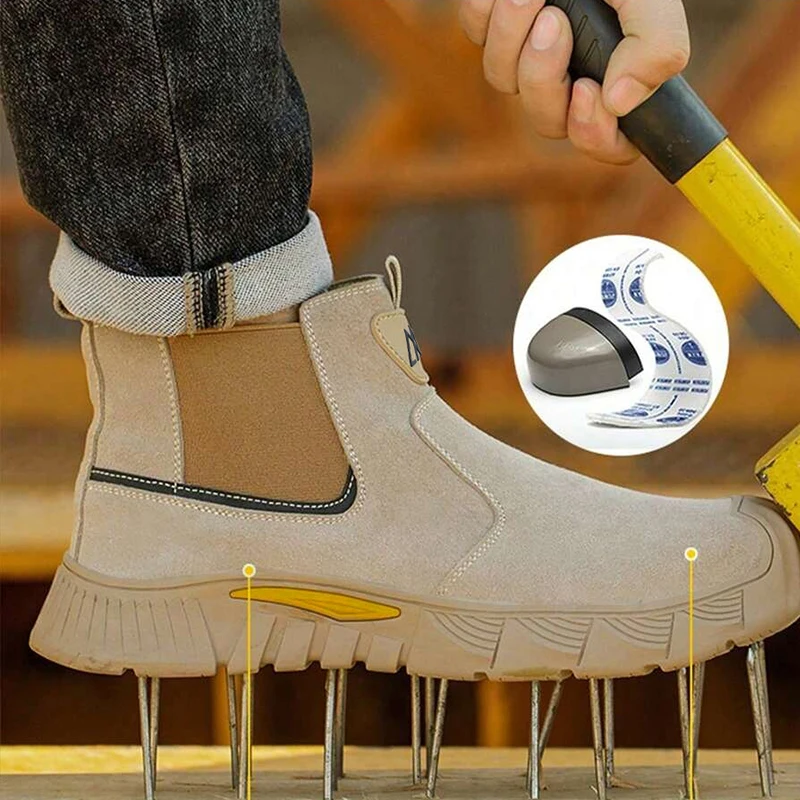 Safety Shoes Men Steel Toe Safety Mining Boots Anti-smash Puncture Proof Functional Shoes wear-resistant Construction Work Shoes