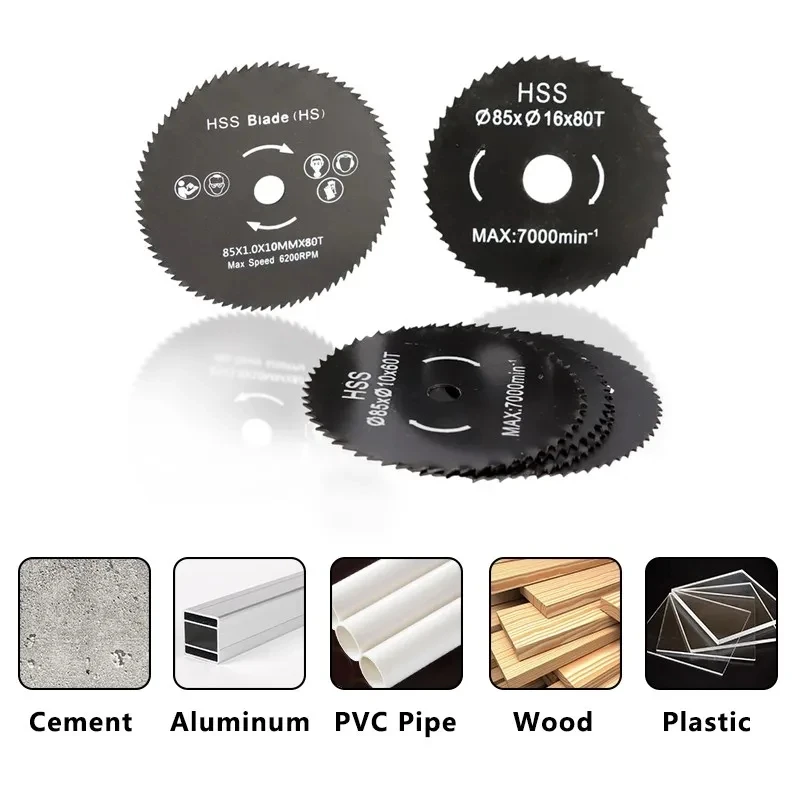 1pcs 85/89/115mm HSS nitride coated circular saw blades for wood and metal cutting, power tool accessories, cutting blades