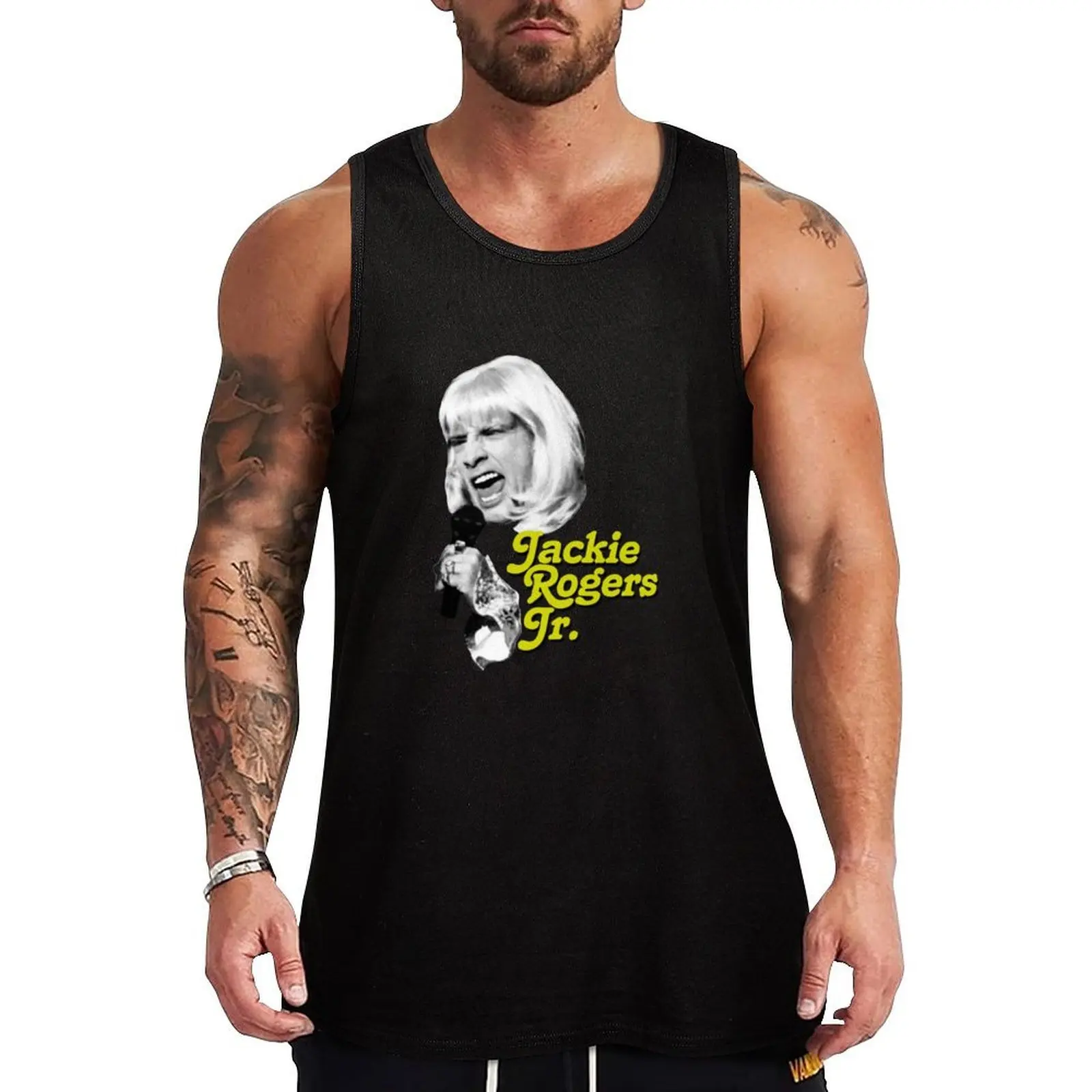 

Jackie Rogers Jr. SCTV Tank Top Gym t-shirt man anime clothes Men gym sportswear Vest male