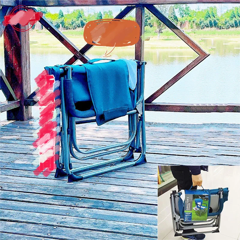 Portable Ultra-Light Oxford Fabric Folding Chair, Camping Chair, Side Table, Nature Hike Beach, Tourist Relax Chair, Outdoor