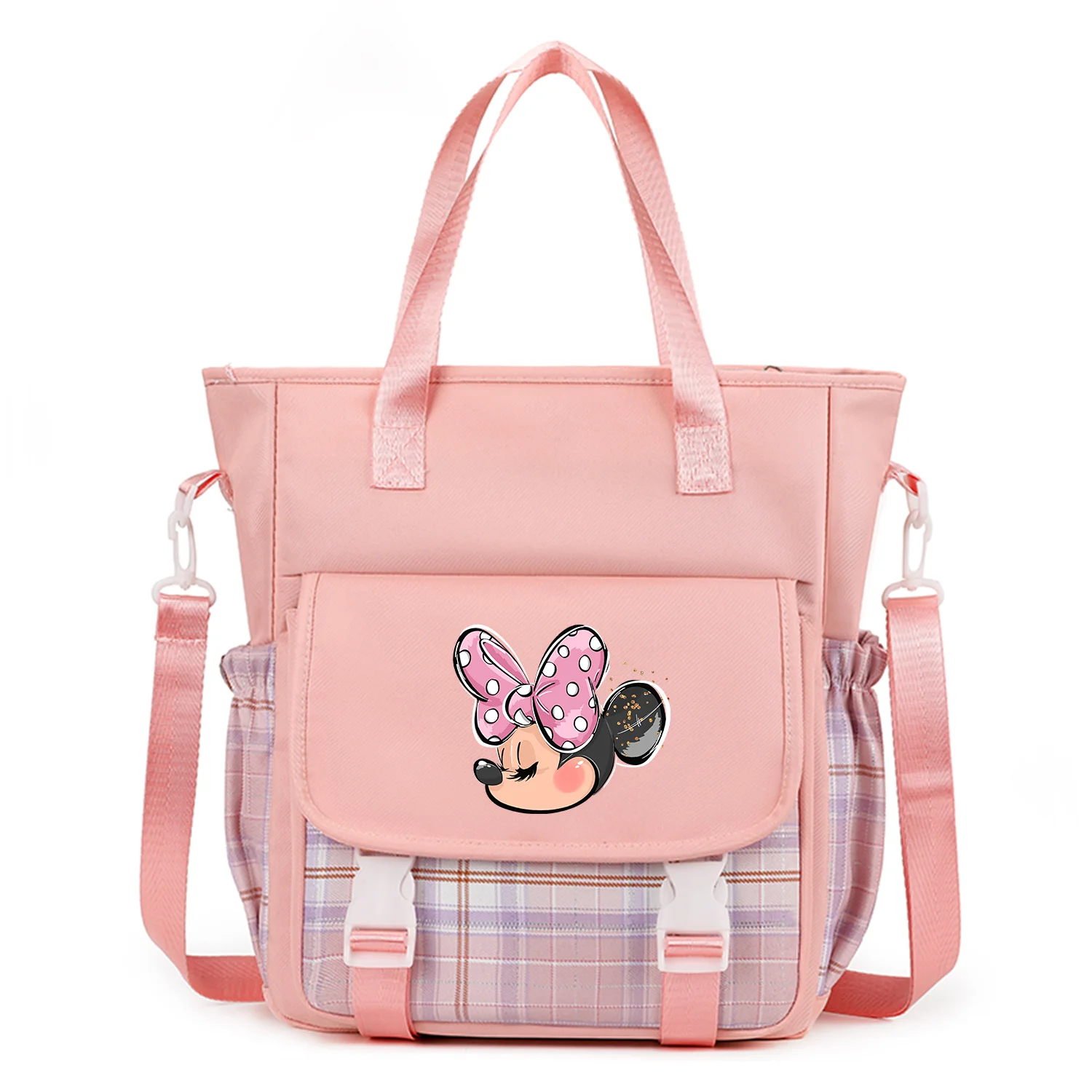 

Mickey Minnie Mouse Girls Student Handbags Shoulder Bags Tote Messenger Bag Handbag Cross body Bags for Girls Satchels School