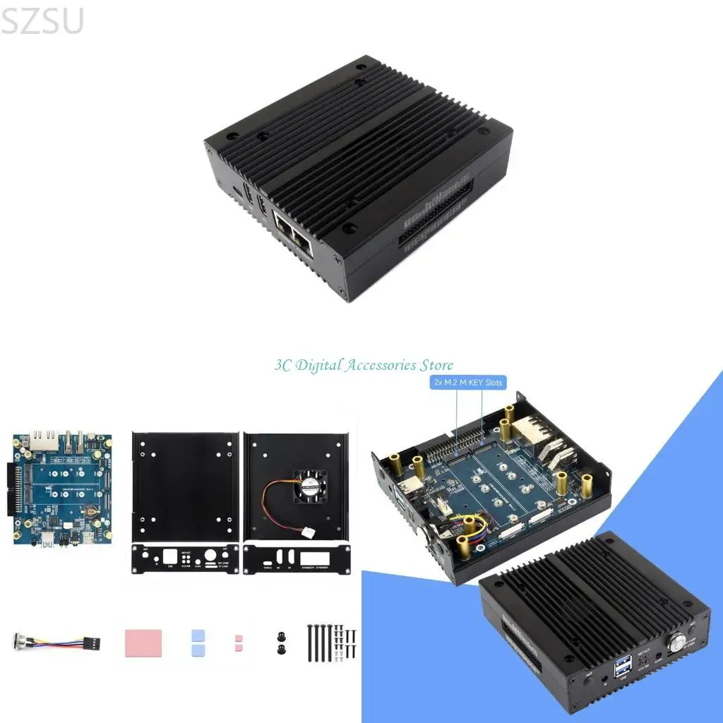 

SZSU M.2 Case Case Case NVME корпус жесткого диска CM4 NVME NAS -бокс -сервер M.2 M для 2230 2242 2260 2280
