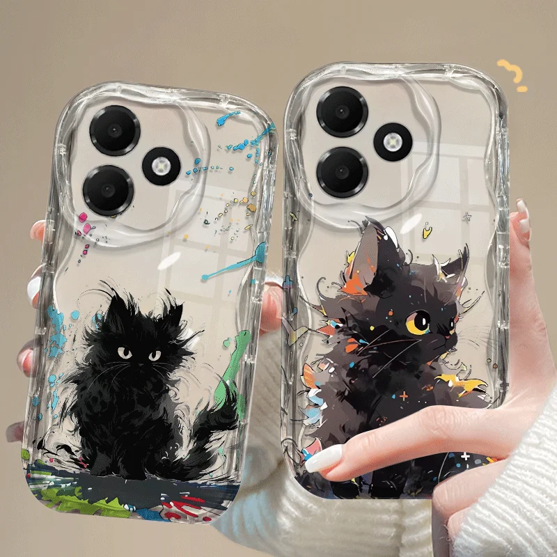 Flexible TPU Case For OPPO A6c 4G Protective Cover Shockproof Cat Pattern Fundas
