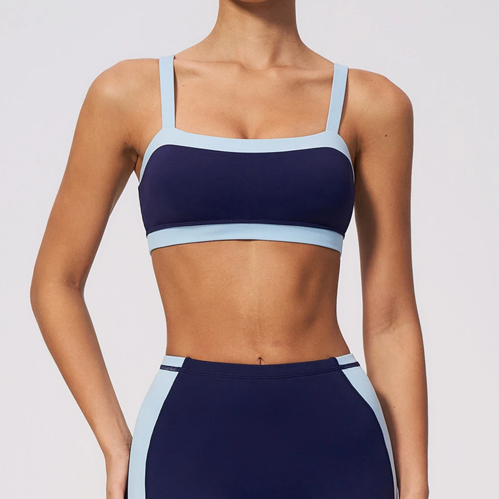 summer Breathable Sports Bra Anti-Sweat Fitness Top Women Yoga Bra Shockproof Top Push Up Sport Bra Gym Underwear Workout Top