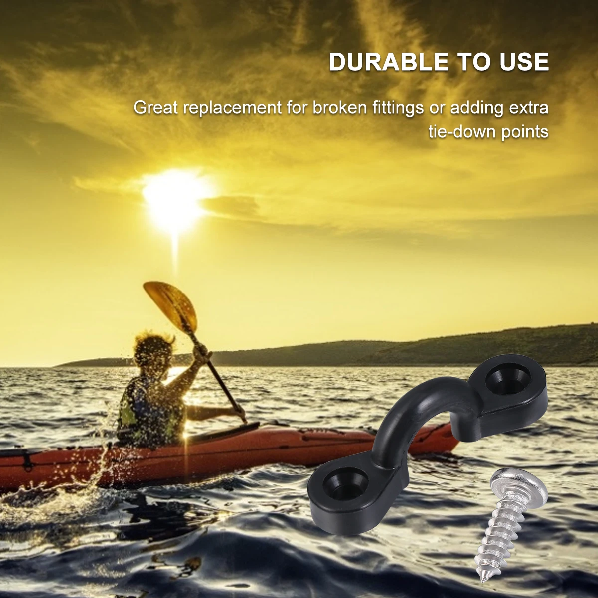 

Durable C-Shaped Kayak Deck Buckle Rope Down Hardware Boat Accessories Lightweight Storage Easy Carry Replacement