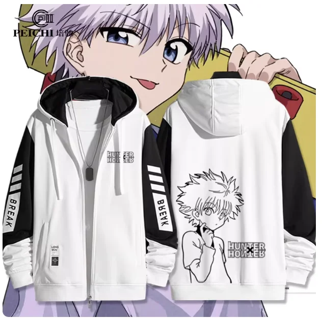 

Толстовка с капюшоном из японского аниме HUNTER×HUNTER, косплей, осень-зима, мужское и женское пальто, свободная куртка, топы из ПК