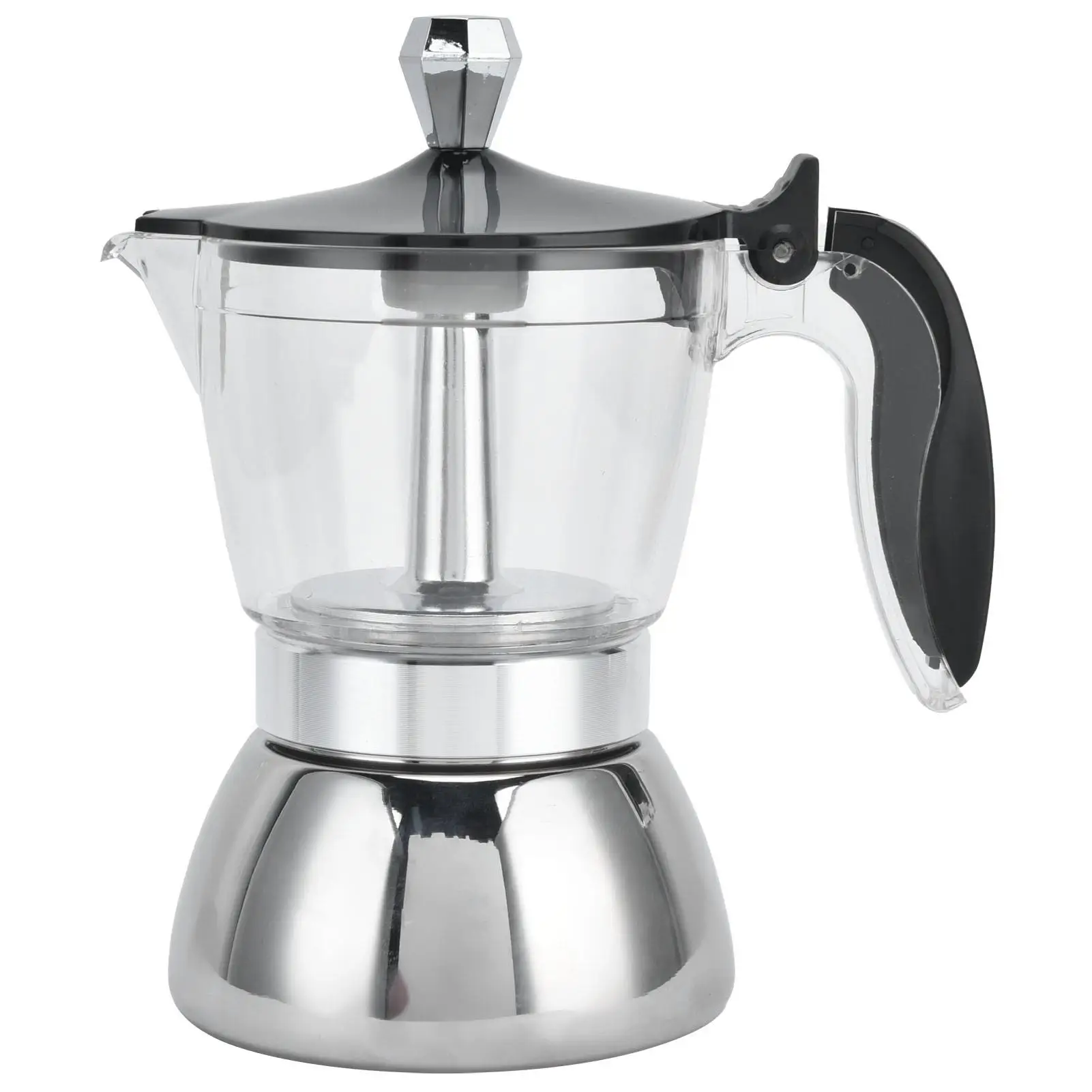 

200ML Stainless Steel Coffee Maker - 4 Cup Stove Top Coffee Pot for Home Kitchen Supplies