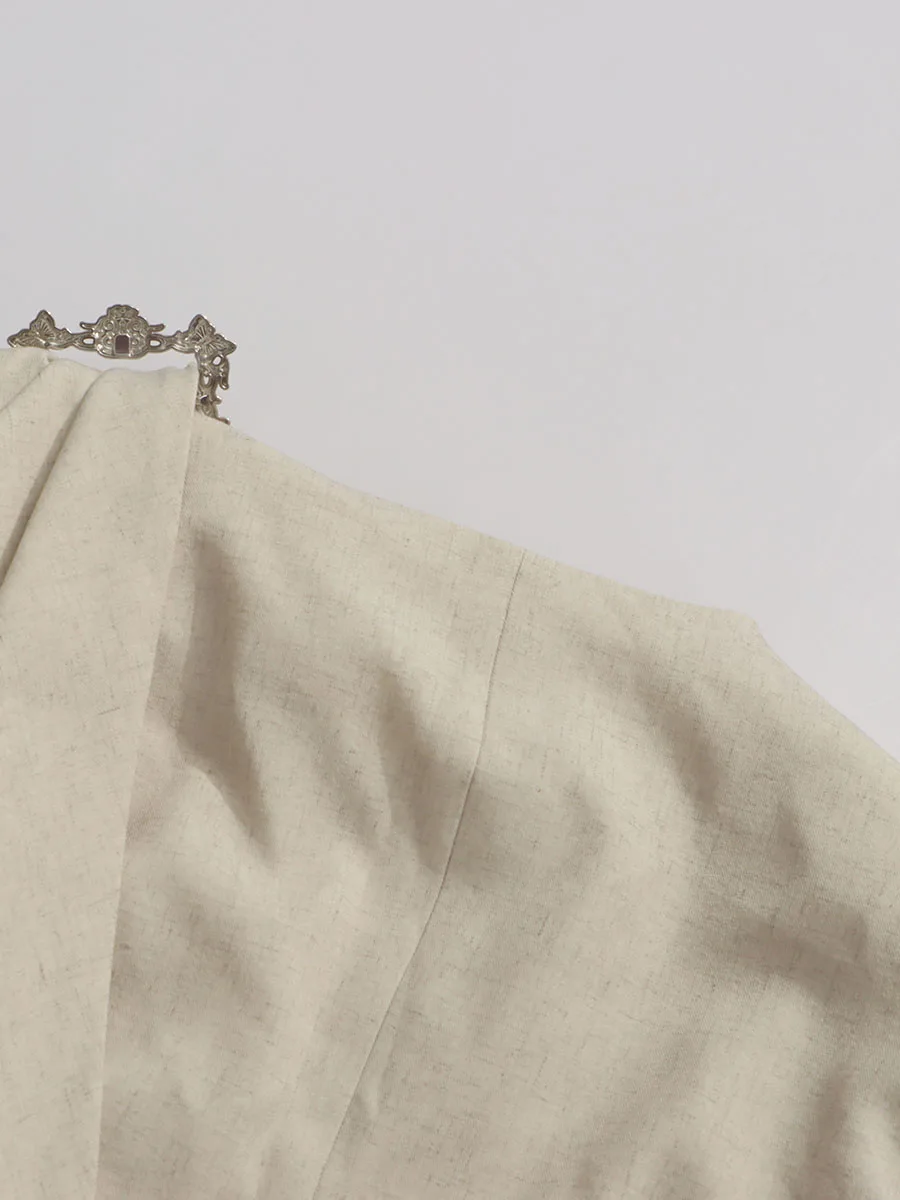 CHICEVER Beige Spliced Single Button Jacket Female O Neck Long Sleeve Loose Streetwear Women's Jackets Autumn Fashion New Style