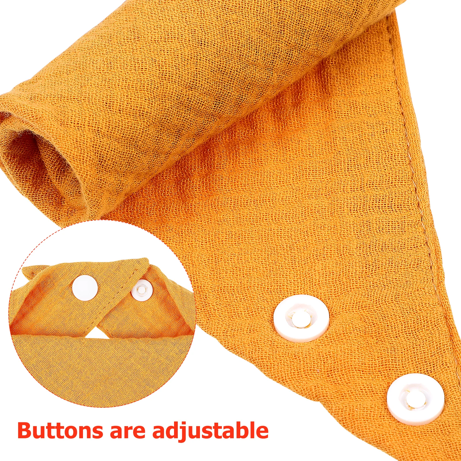 

6 pcs Baby Absorbent Scarf Muslin Bibs Drool Bandana Neutral Infant Boy Girl Cotton Soft Teething Feeding Playing Outdoors
