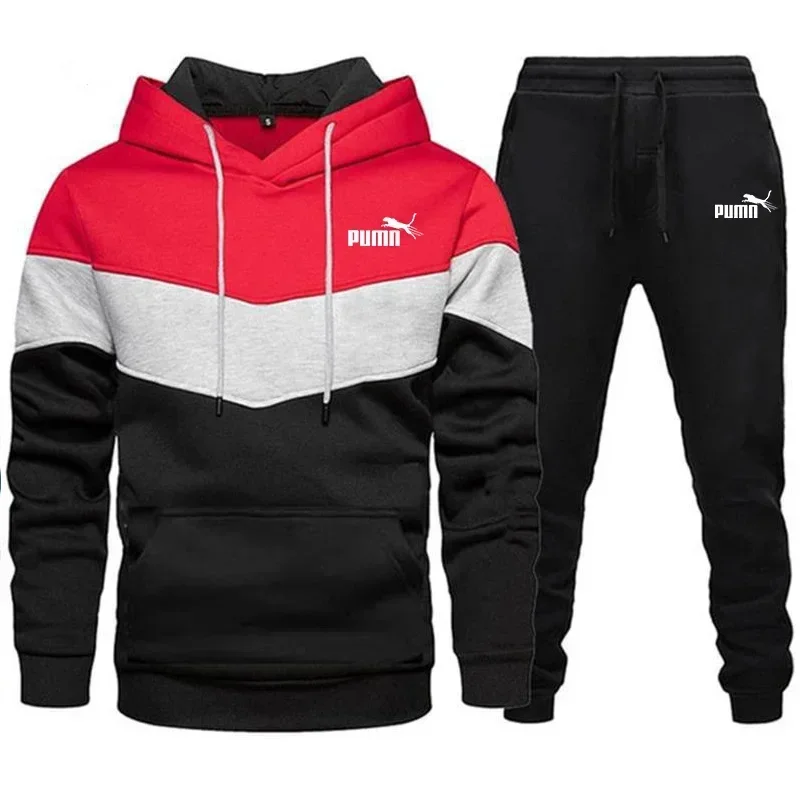 2024 Nieuwe Mode Heren Trainingspak Dragen Gestreepte Hoodies + Joggingbroek 2-delige Set Van Hoge Kwaliteit Herfst Winter Dagelijks Casual Joggingpak