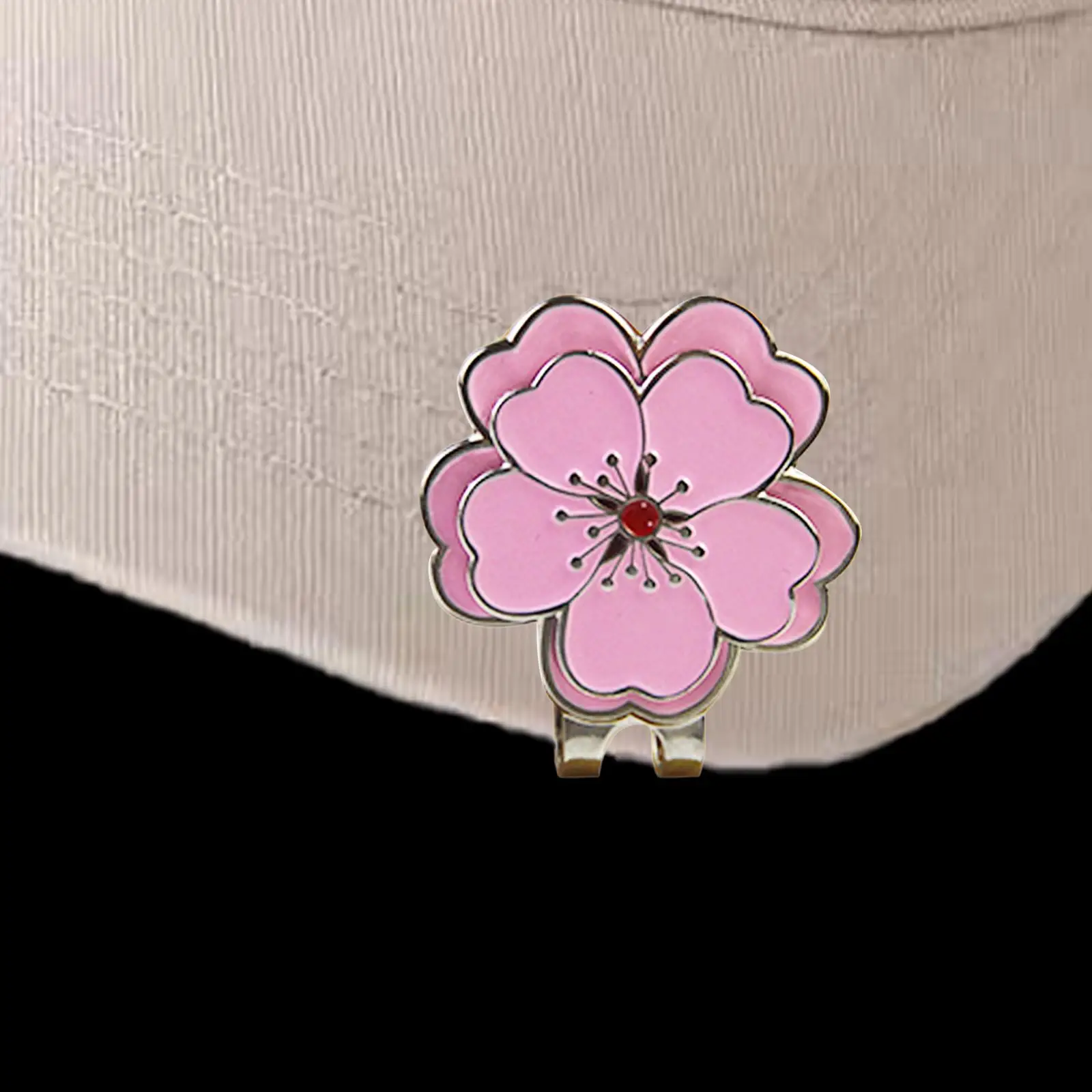 Flower Golf Ball Marker Golf Bag Accessories Beginners Mark Position Attach to Caps Visor Premium Metal Novelty Golfer Gift