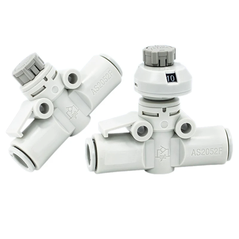 SMC Typ AS1002FS Pneumatisches Rohrleitungs-Geschwindigkeitsregelventil AS1002F/2002F/2052F/3002F Drosselventil mit abgestufter Rohrleitung