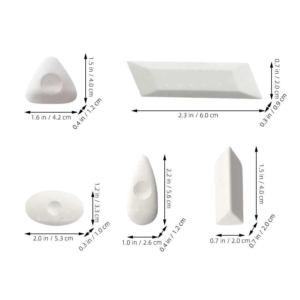5Pcs White Sketch Drawing Erasers Creative Erasers for School Office Home Portable Artist Writing Eraser