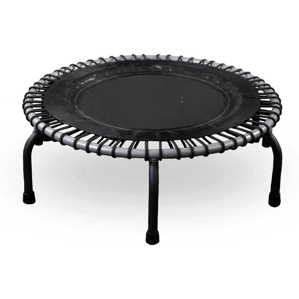 350Indoor Fitness Trampoline, 39-inch | 30 Adjustable Bungees for a Customized Bounce | Safe & Stable No-Tip Arched Legs