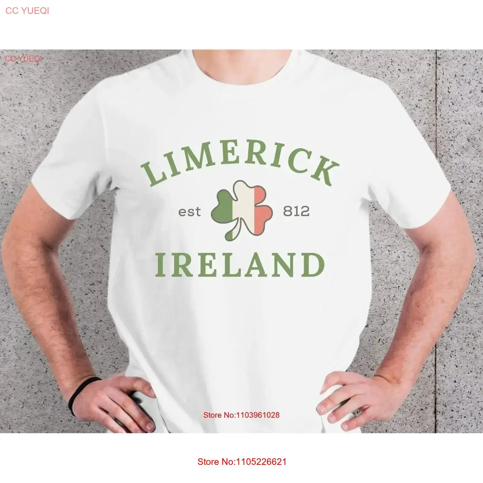 Shamrock T Shirt Irish s for Men Limerick Ireland Limeric St Patty's Day Sweater Lover Plus Clover vintage Washed