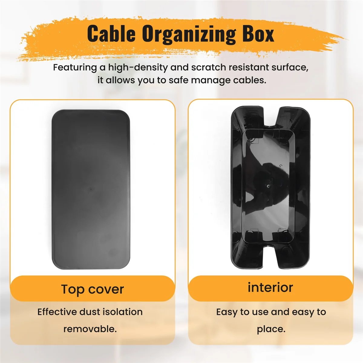 Kabelbeheer Box Cord Organizer Box Stekkerdoos Overspanningsbeveiliging Cover TV Cord Box voor thuiskantoor F