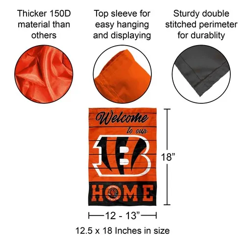 Cincinnati Bengals Welcome Home Decorative Official Garden Yard Banner Flag zzo