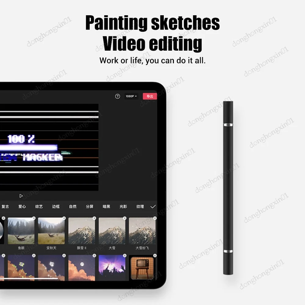 Uniwersalny rysik z podwójną głowicą do rysowania tabletu pojemnościowy ekran dotykowy do iPad Air 5 4 3 2 1 10.2 9 8 7 Pro 11