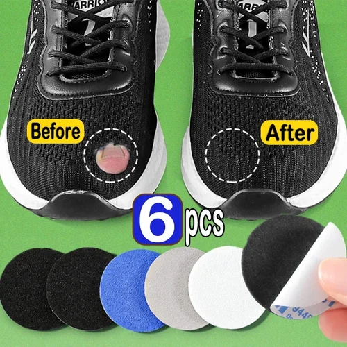 Imagen 2 del producto Kit de parches para reparación de talón de zapato, autoadhesivos, parches interiores para zapatos, agujeros, almohadillas para talón de cuero, pegamento para reparación de suelas, pegamento para reparación de zapatos, 6 uds.