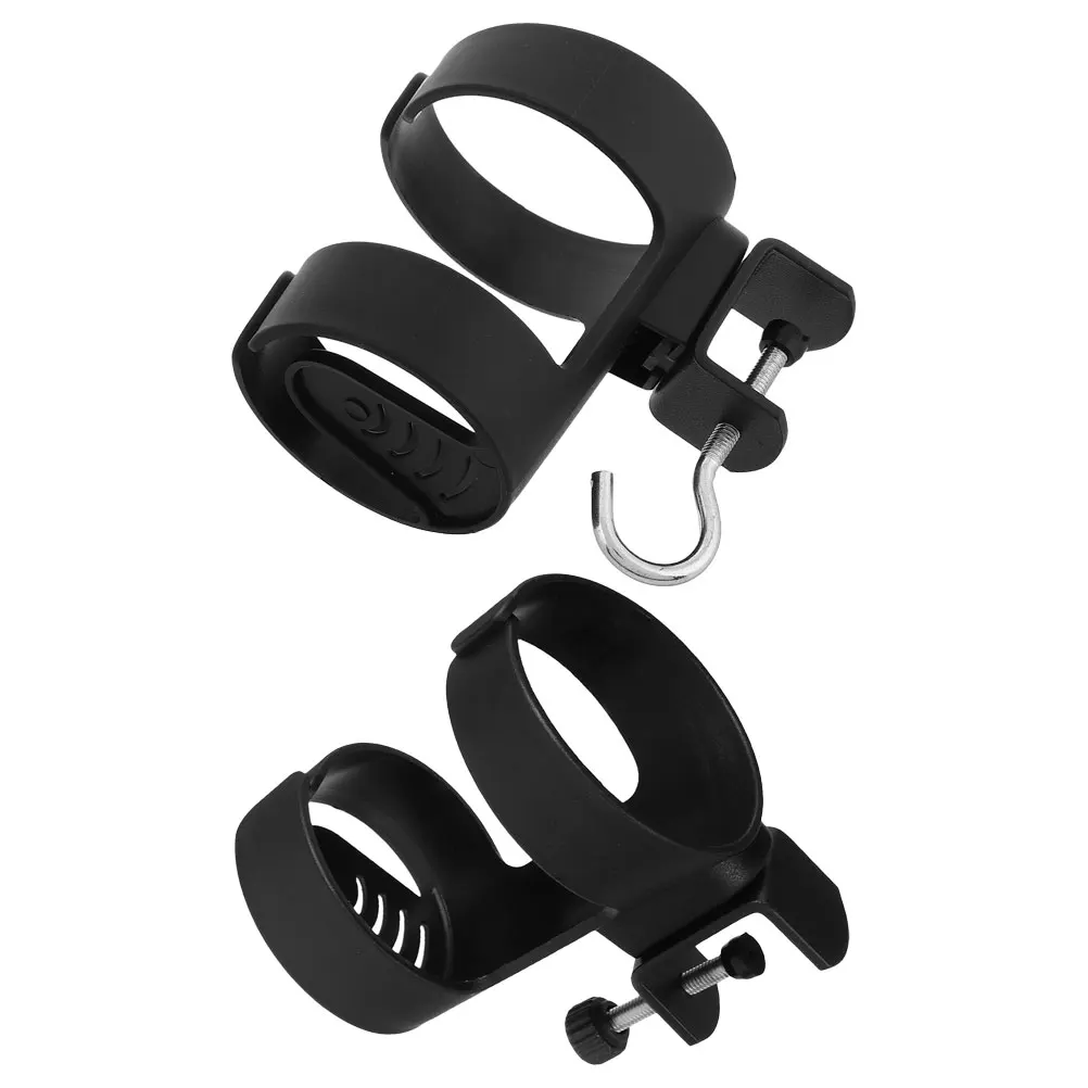 

2Pcs Office Desk Cup Holder Clamp Material Modern Aesthetic Space Saving Design for Water Bottles Mugs