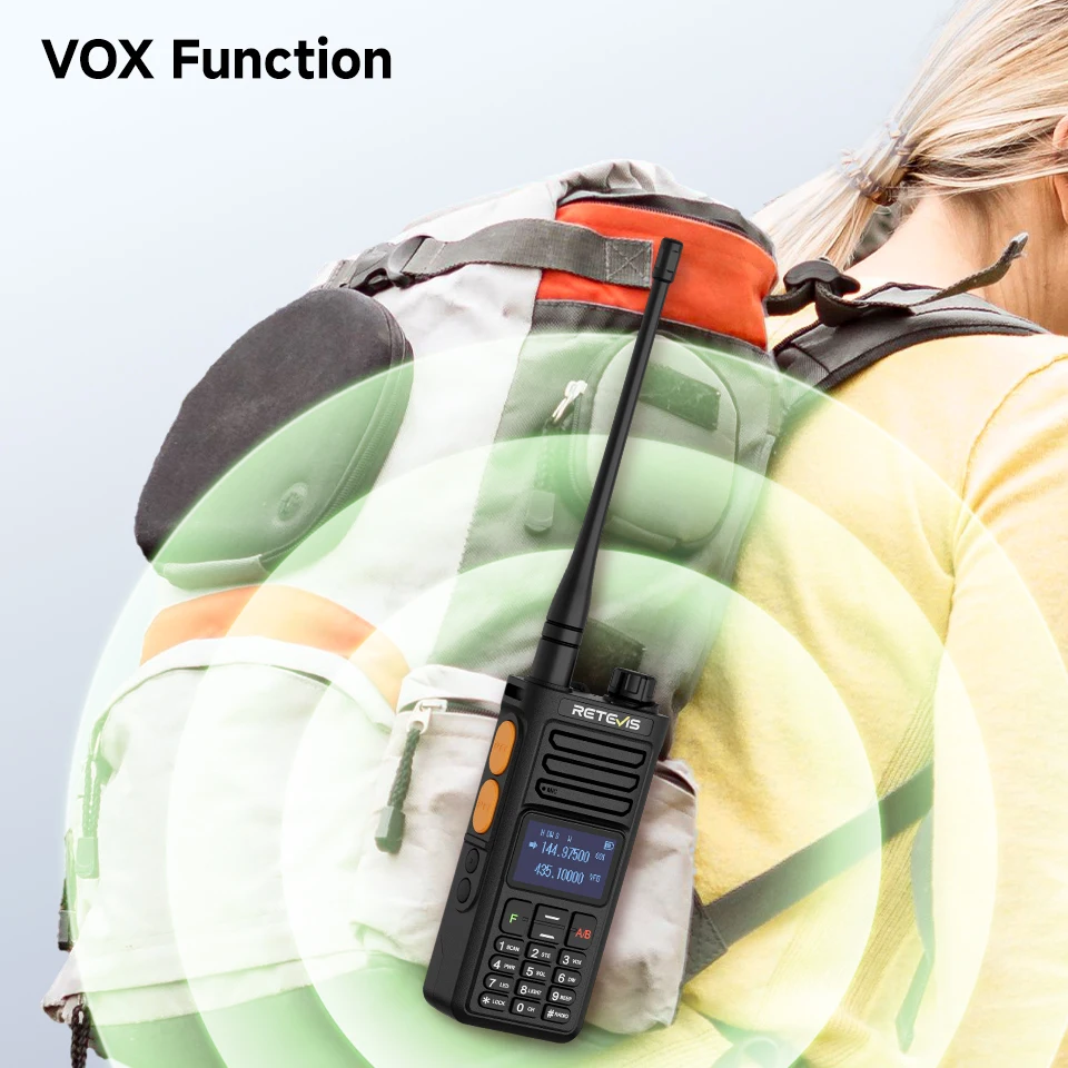 Retevis RA89R/G Walkie-Talkie / Amateurfunkgerät mit Cross-Band-Funktion (U/V-Band), Bluetooth-App-Programmierung, 2800 mAh Akku, großer Funkreichweite – ideal für Camping – Detail 7