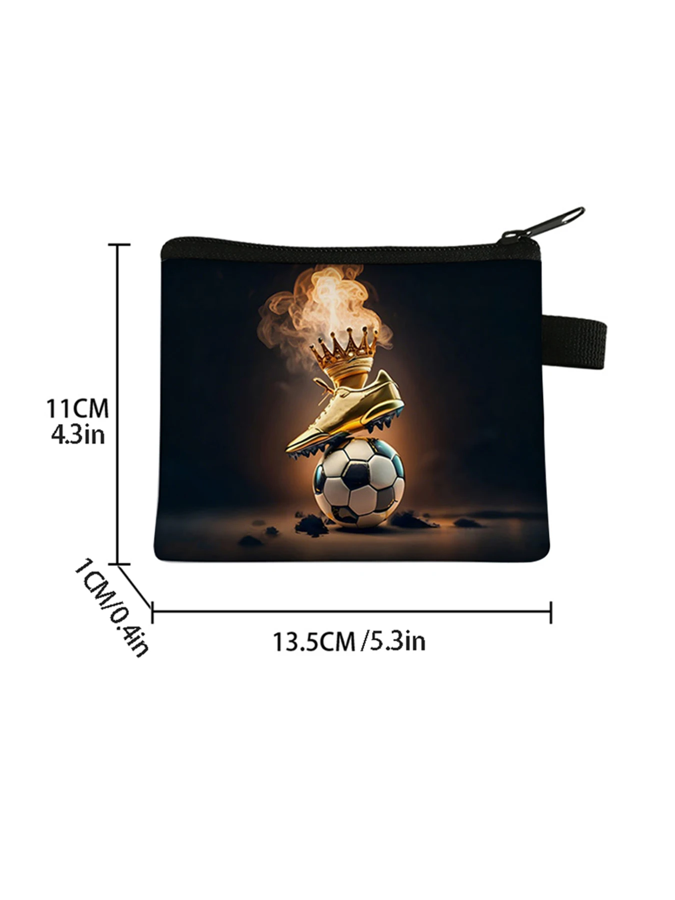 Football Pattern Cartoon Coin Purse Keychain Wallet Small Card Organizer Key Pouch Ladies Money Bag For Boys/Girls Children