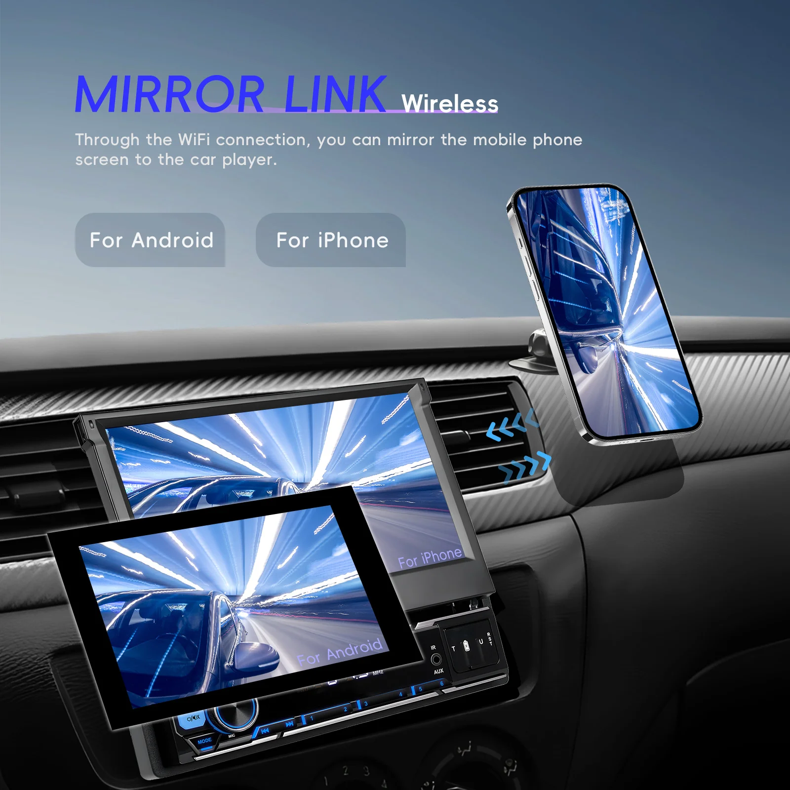 4 + 64G 1 الدين راديو السيارة 7 بوصة الوجه خارج HD لمس مشغل وسائط متعددة دعم Carplay أندرويد السيارات لتحديد المواقع ستيريو واي فاي ميرورلينك