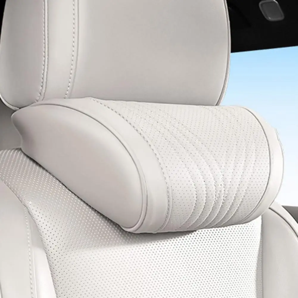 Universal Headrest Pillow Car Headrest Pillow Neck Support Memory Foam Lumbar Cushion with Adjustable Strap Universal Ergonomic