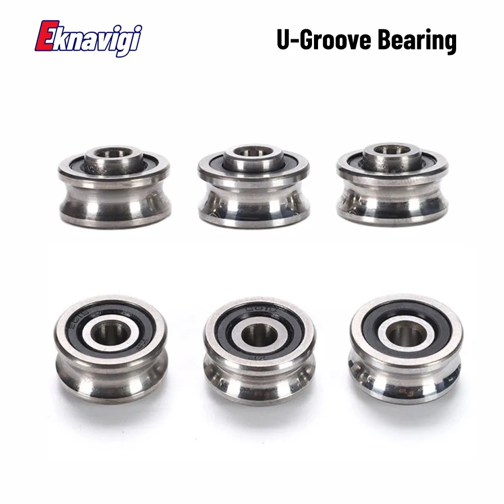 4PCS SG15 5X17X8MM U-shaped Precision Double Volleyball Bearing Belt Screws With Grooves