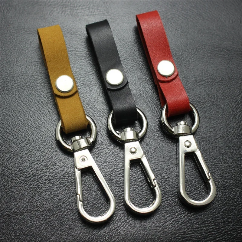 Multi-function Cowhide Key Ring Bag Pendant Long Detachable Genuine Leather Keyring Wristband Car Keychain Accessories Wholesale