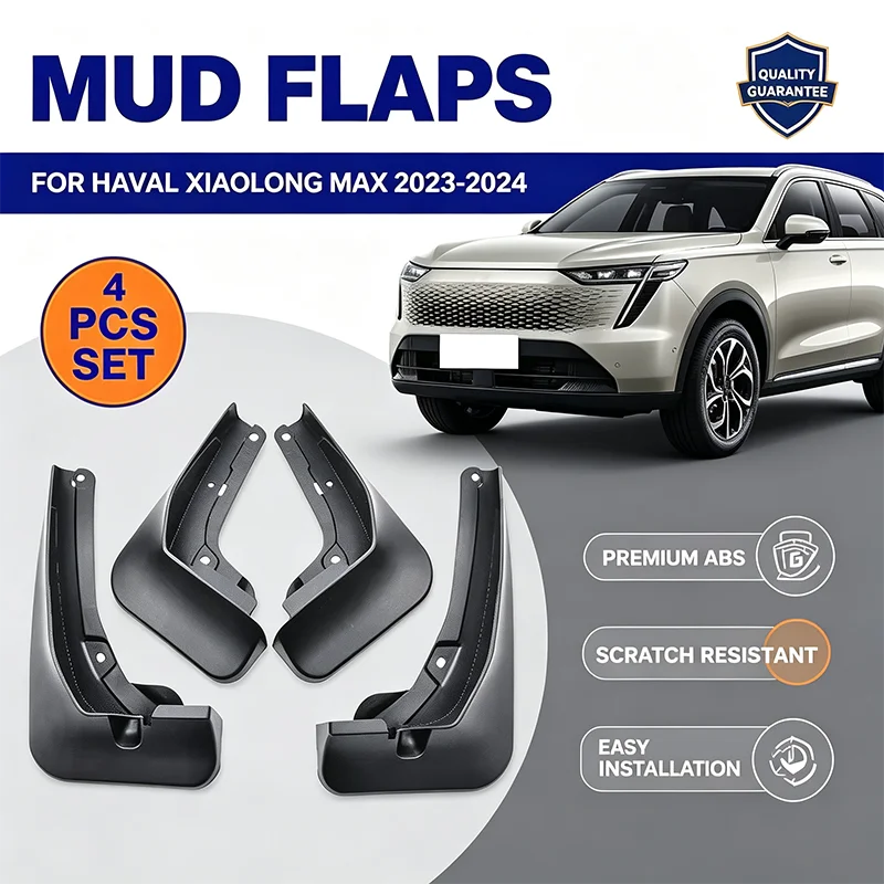 For Haval Xiaolong MAX 2023-2024 4PCS Mud Flaps Splash Guards Front Rear Wheel Fender Mudguards Car Exterior Protection Parts