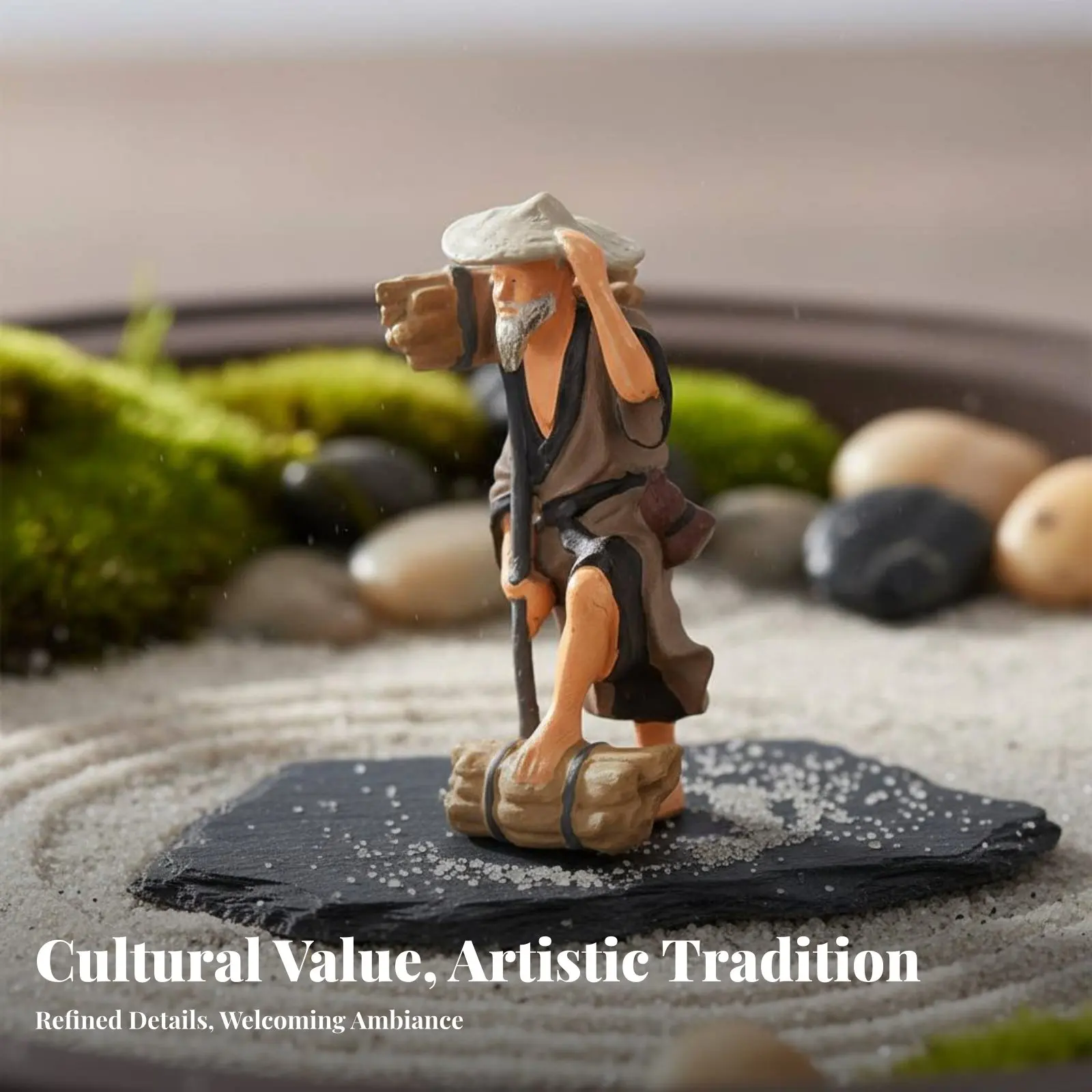 

1:64 Scale Miniature Scene Figure High Feature Ancient Chinese People Figurine Bonsai Landscape Decoration Elegant Features