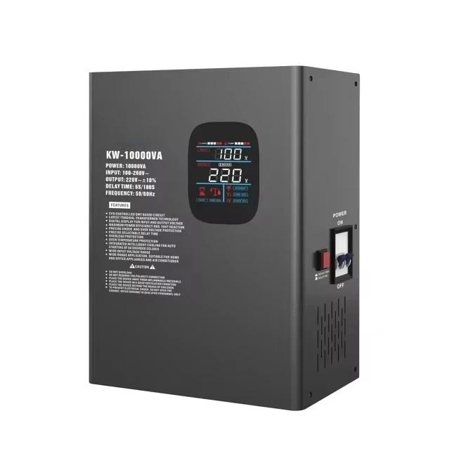 

2026 New KEBO AUTOMATIC VOLTAGE REGULATOR SINGLE PHASE KWB 10000VA WALL-MOUNTED COMPREHENSIVE LED DISPLAY COPPER AC 98% EFFICIEN