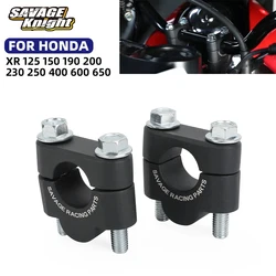 XR Motorcycle Handlebar Riser Bar Mount Handle Clamp For HONDA XR125 XR150 XR190 XR200 XR230 XR250 XR400 XR600 XR650 Accessories