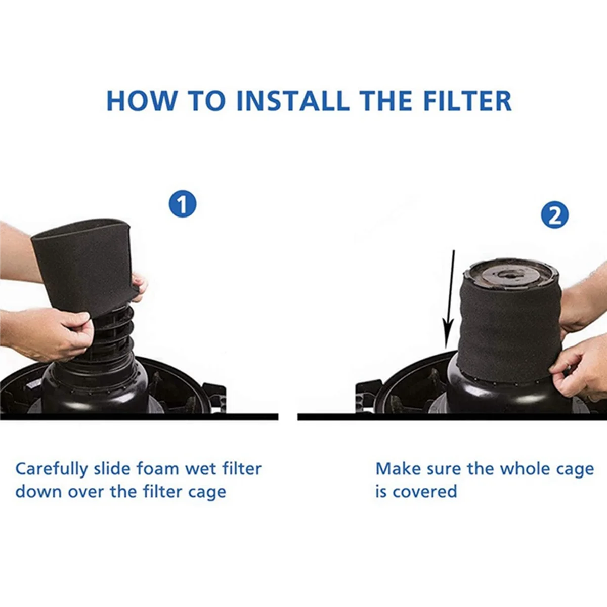 Beliebte 6er-Pack 90585 Schaumstoffhülsen VF2001 Schaumstoff-Ersatzfilter für Shop Vac Nass-Trockensauger, Ersatzteile ersetzen 9058500