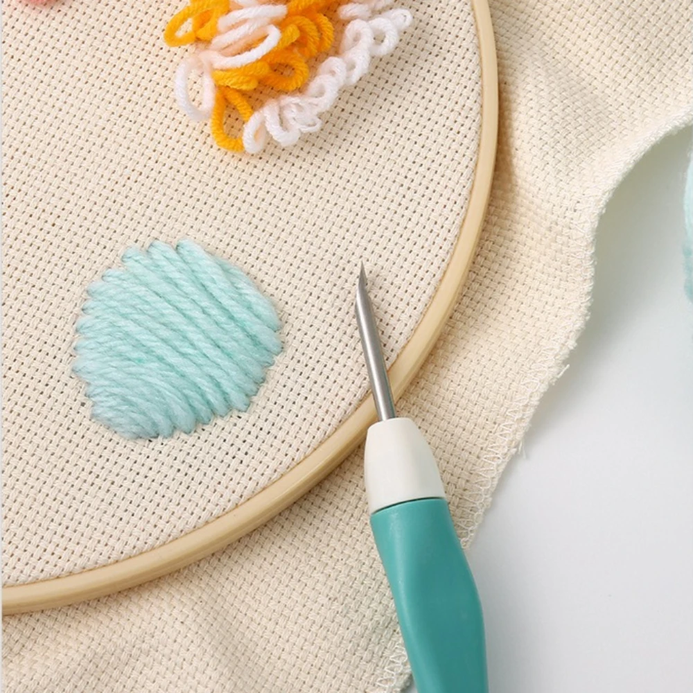 Multi-Size Punch Needle Pen, Interchangeable Tip Embroidery Tool for Russian Punch Needle Craft