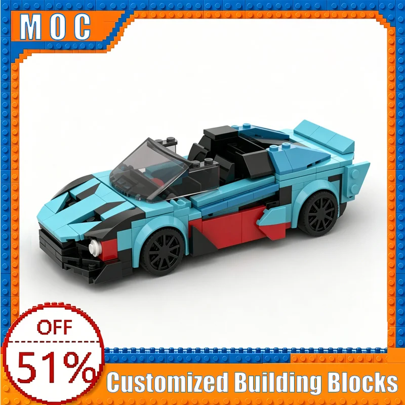 

346PCS MOC Custom Fenomeno Roadster Sports Car Model Building Blocks Assembly Educational Toy Creative Birthday Christmas Gifts