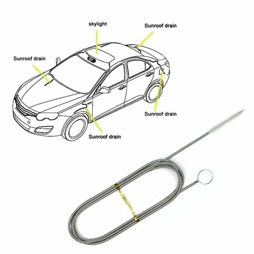 555150 CM escova de limpeza flexível dreno do carro draga teto solar limpeza esfrega escova ferramenta manutenção automóvel acessórios limpeza