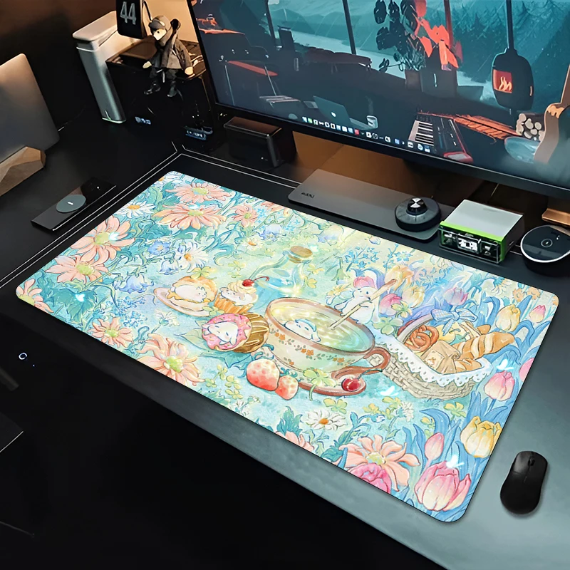 Mousepad New MousePads Keyboard Pad Mouse Mat Gamer Soft Office Carpet Table Mat Desktop PC carpet Large Bunny Rabbit Mouse Pad