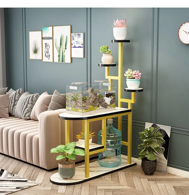 

Flower rack living room, floor standing modern office sofa, simple and luxurious decoration, iron art household